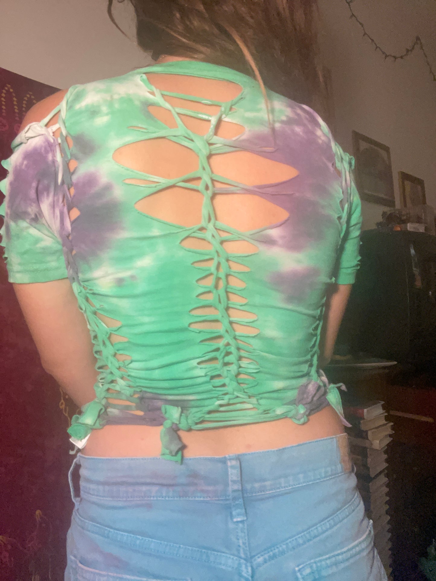 Upcycled green top